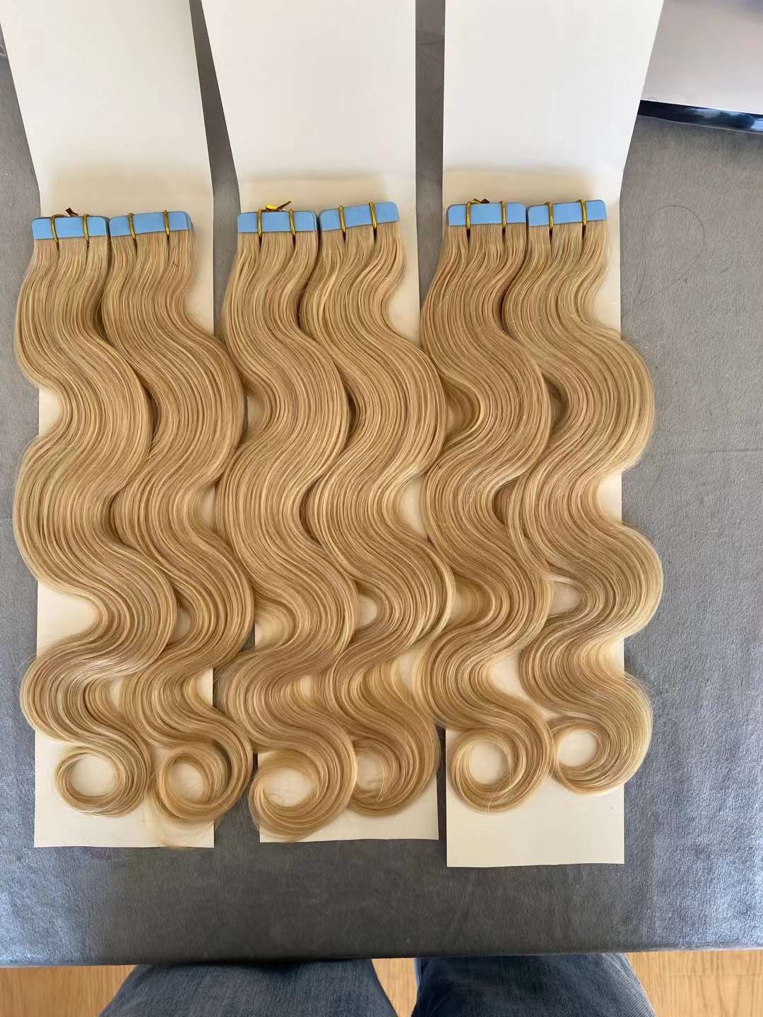 Wholesale Russian Hair Double Drawn Tape In Human Hair Extension Top Tape In Hair Extension Vendors