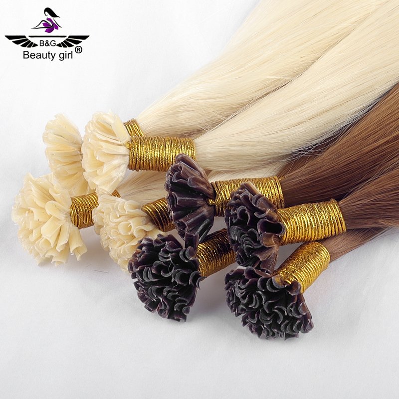 Raw Virgin Unprocessed Bonded Keratin Double Drawn I-Tip Cabello Natural 100% Real Russian I Tip Human Hair Extensions