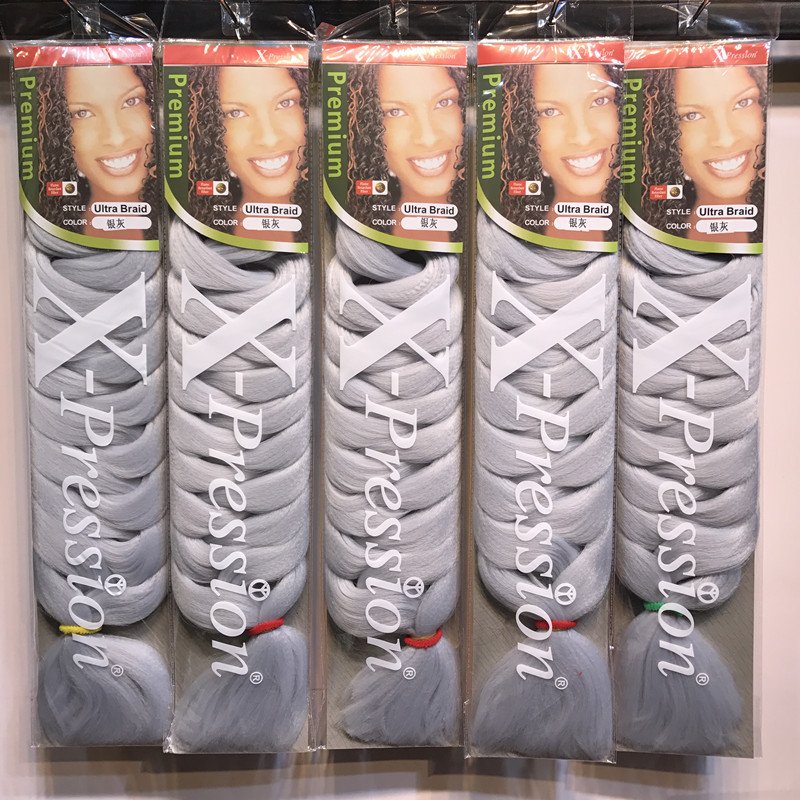 Hot Selling high temperature Africa 82 inch pression hair braiding extensions synthetic hair braid wigs