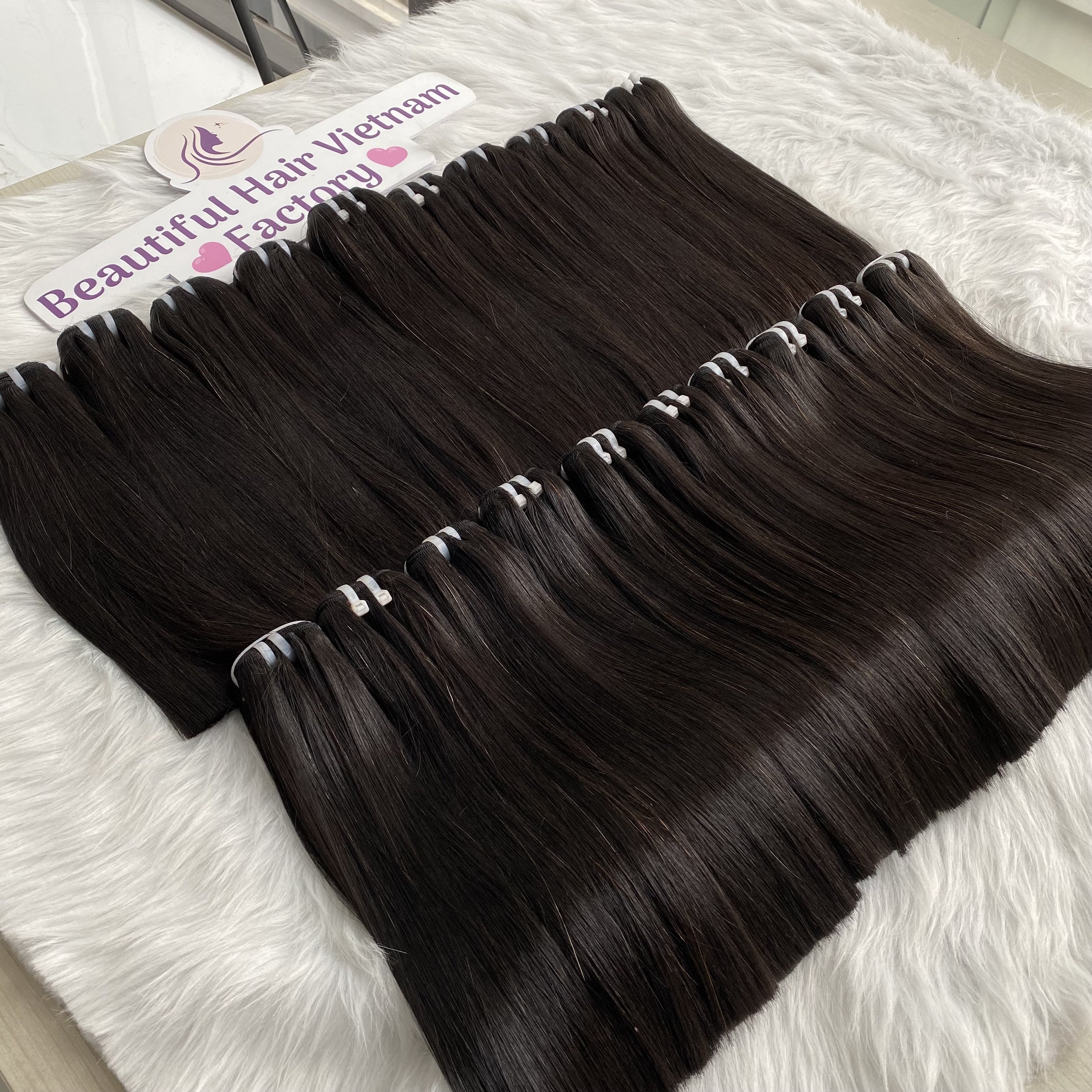 High Quality Soft Bone Straight Hair Wholesale Raw Vietnamese Hair, Human Raw Hair Extensions, Raw Hair Bundles, Vietnamese Wig
