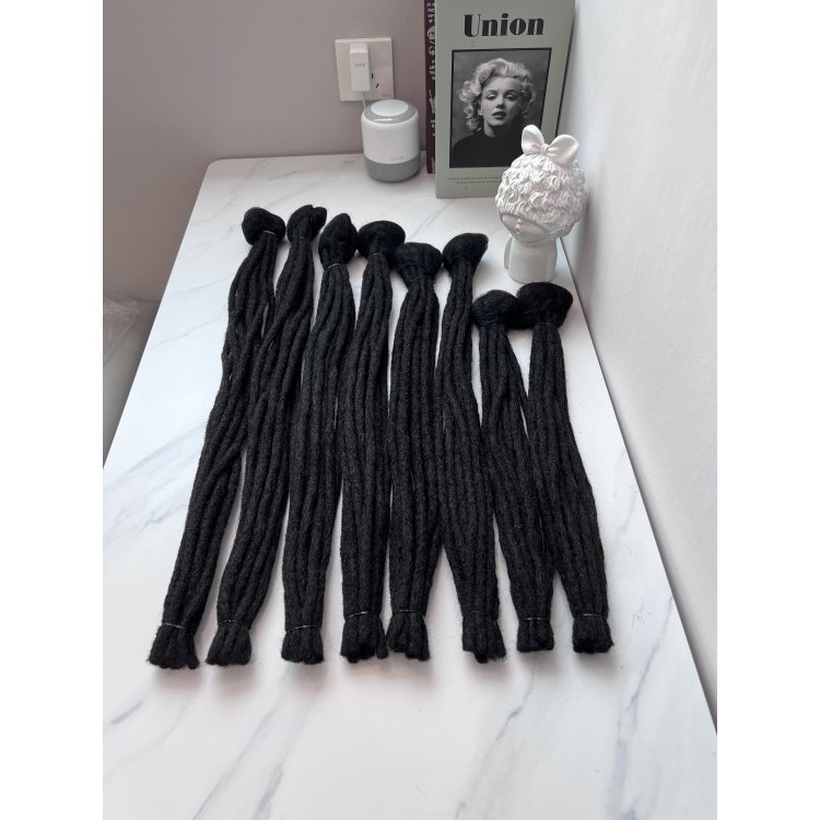 Hot Selling 100% Real Human Hair Natural Black Color Braiding Hair Dreadlocks Extension Human Hair Crochet Dreadlock