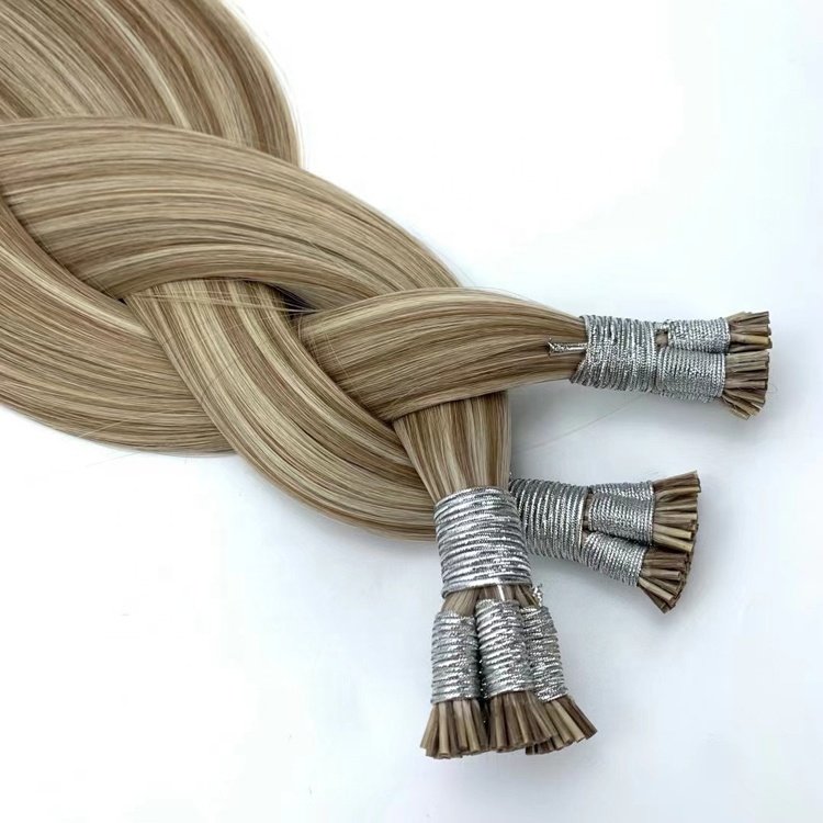 I Tip Wholesale Double Drawn Italian Pre bonded Hair Extensions European Virgin Keratin I Tip Human Hair Extension
