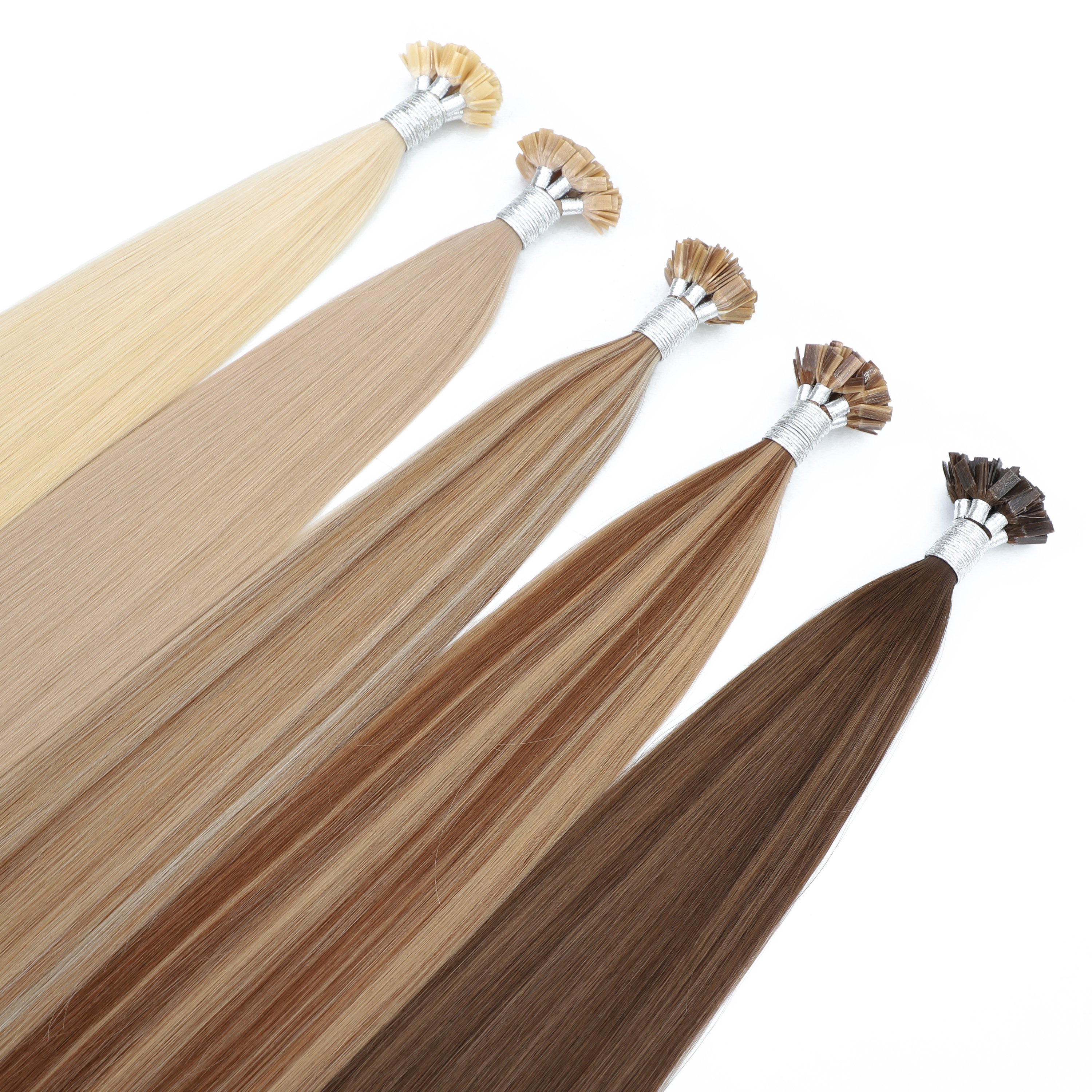 straight cuticle aligned double drawn top quality remy human hair extension brazilian hair keratin flat tip hair extensions