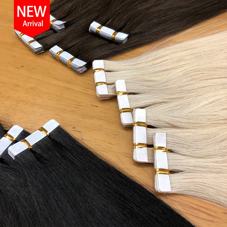Factory Wholesale High Quality Single Donor Human Hair Extensions Hair Tape