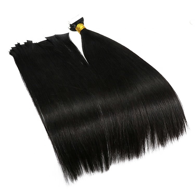 Factory Wholesale High Quality Single Donor Human Hair Extensions Hair Tape