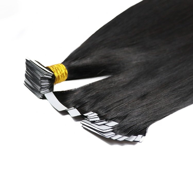 Factory Wholesale High Quality Single Donor Human Hair Extensions Hair Tape