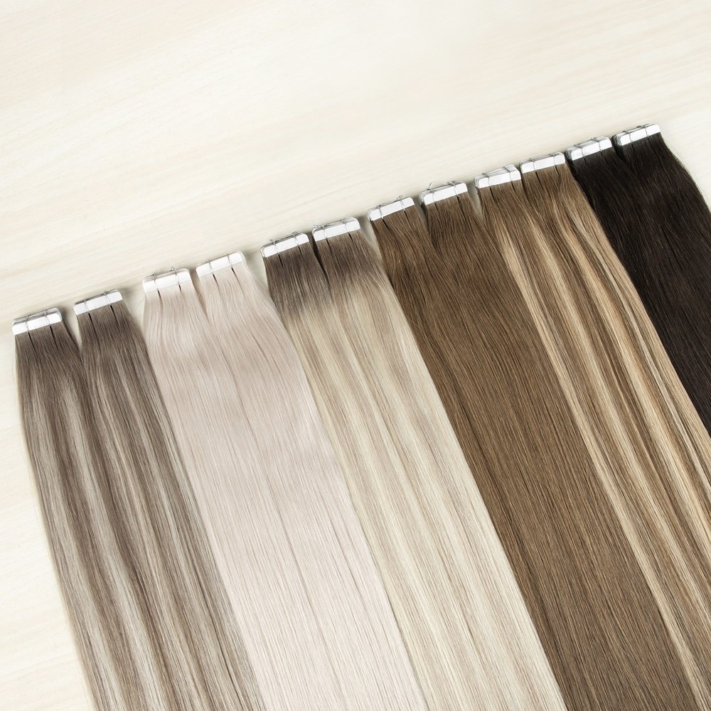 LeShine Wholesale Tape Hair Extension 100% Human Hair Cuticle Aligned Invisible Tape In Hair Extensions