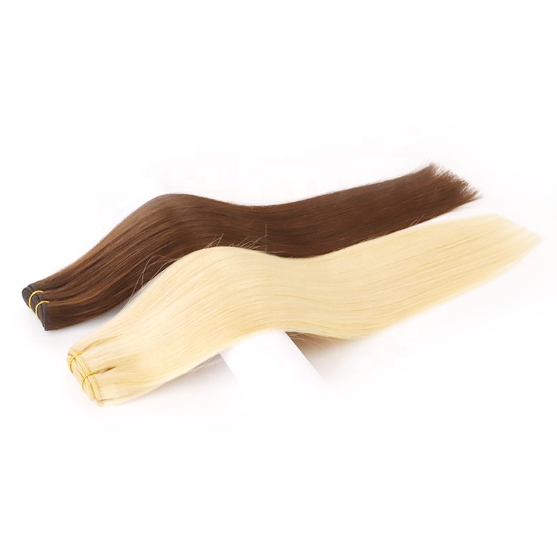 100 g/piece Cuticle Aligned Russian Virgin Hair Weft Extensions 22" Straight Human Hair Double Machine Weft Hair Extensions