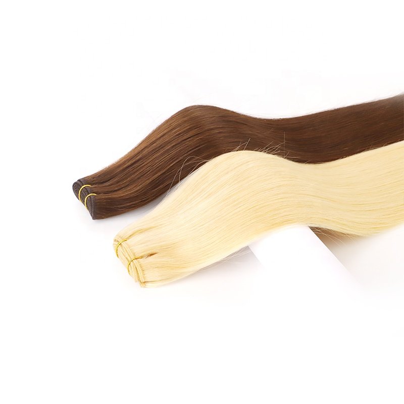 100 g/piece Cuticle Aligned Russian Virgin Hair Weft Extensions 22" Straight Human Hair Double Machine Weft Hair Extensions