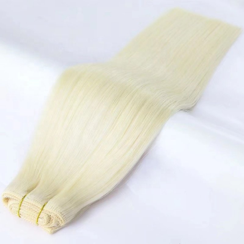 100 g/piece Cuticle Aligned Russian Virgin Hair Weft Extensions 22" Straight Human Hair Double Machine Weft Hair Extensions