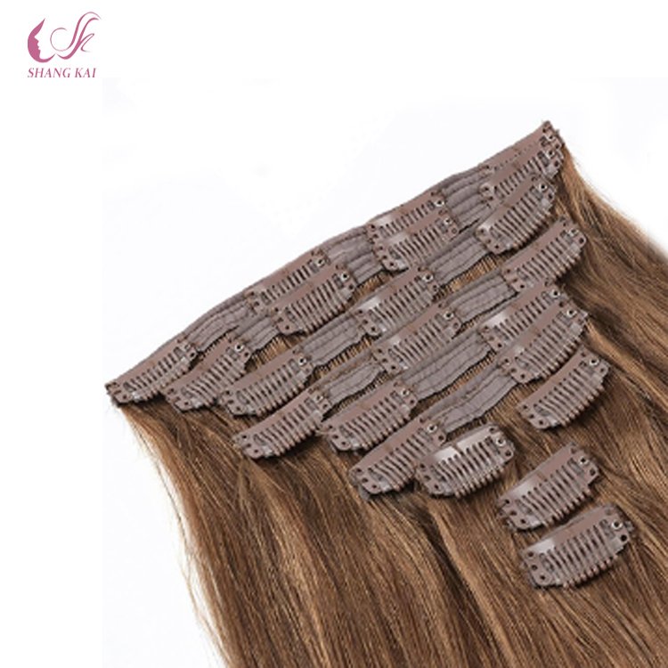 wholesale 100% remy human hair extensions clip in hair extension