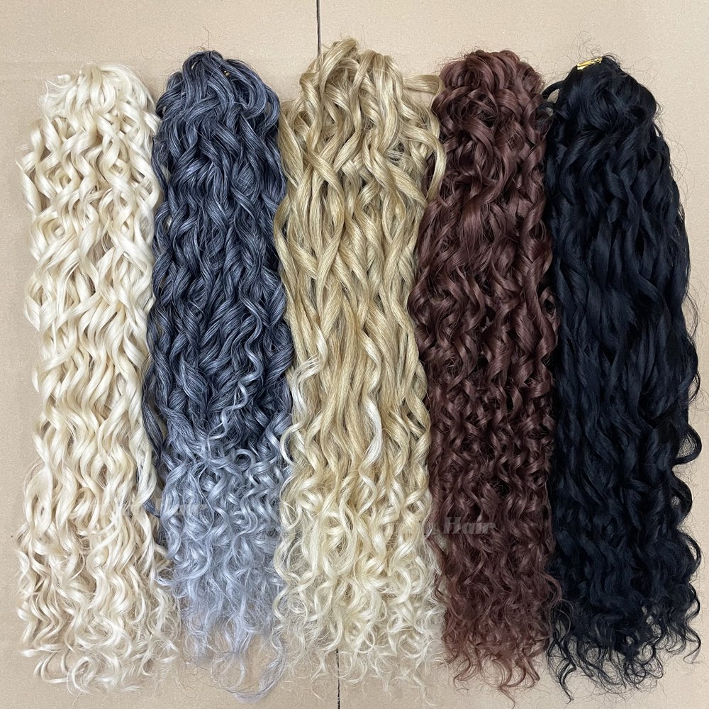 Wholesale 22inch ariel curl hair jessica curl crochet hair premium high temperaTure fiber curly ruso hair crochet jerry curl