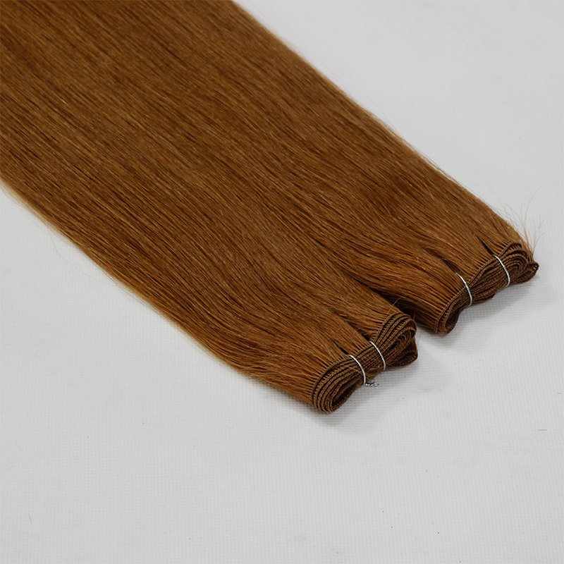 New Invisible And Seamless Hair Weft Double Drawn Cuticle Intact Russian Remy Human Hair Hand-tied Weft Hair Extensions