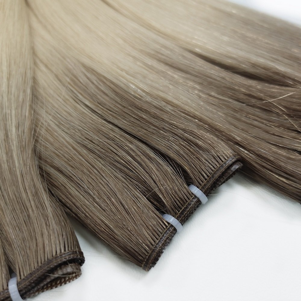 Wholesale Virgin Cuticle Aligned Russian Human Hair Genius Weft Hair Extensions Genius Wefts Double Drawn