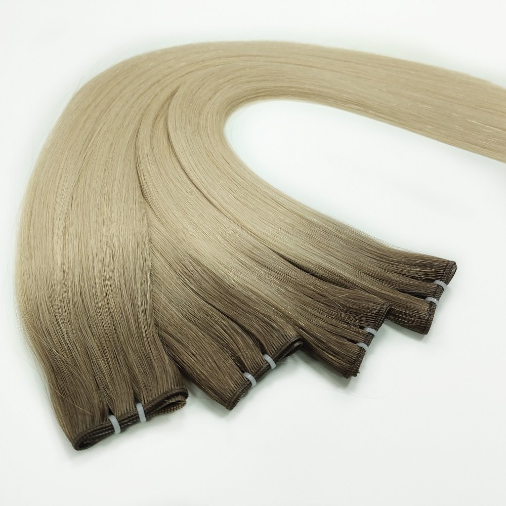 Wholesale Virgin Cuticle Aligned Russian Human Hair Genius Weft Hair Extensions Genius Wefts Double Drawn