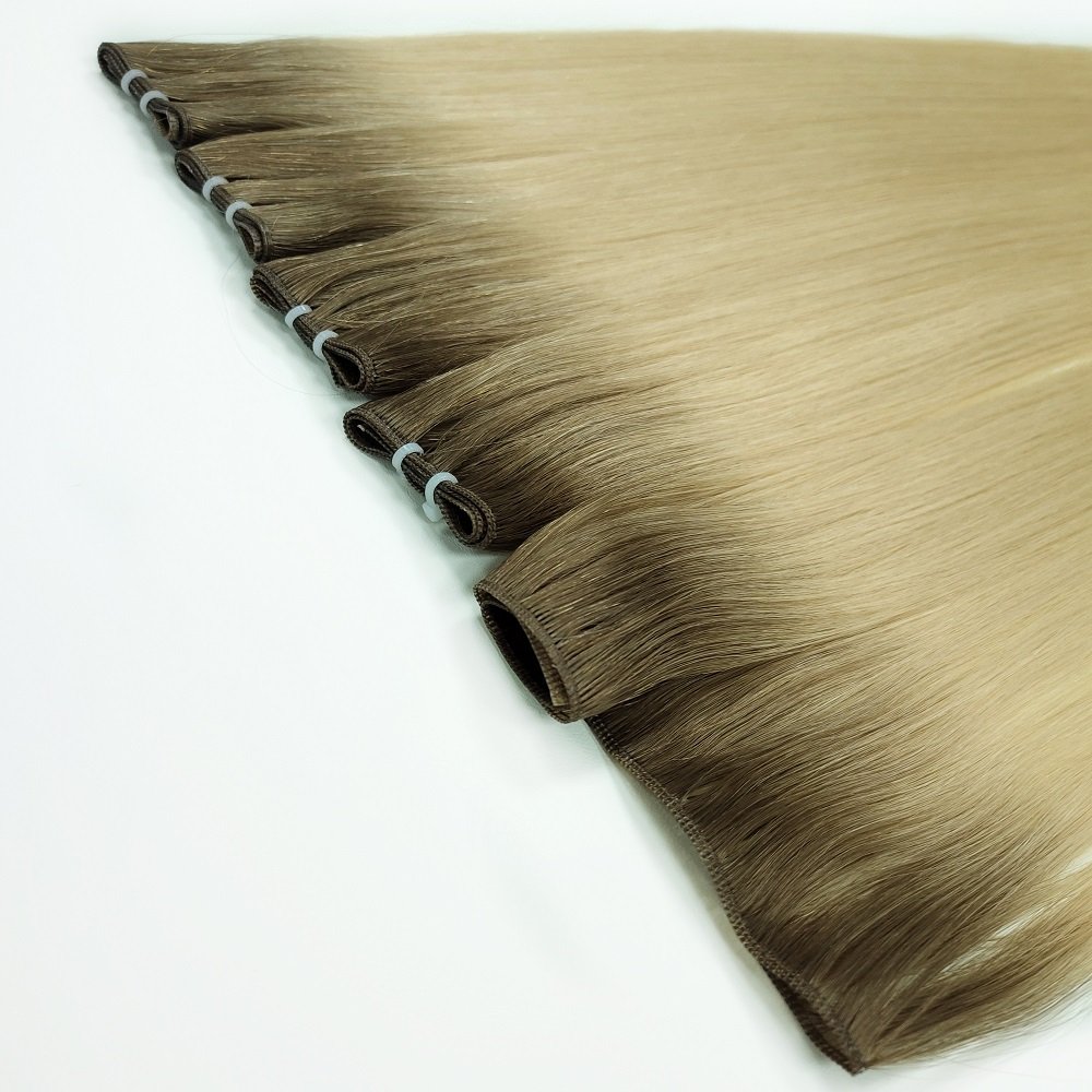 Wholesale Virgin Cuticle Aligned Russian Human Hair Genius Weft Hair Extensions Genius Wefts Double Drawn