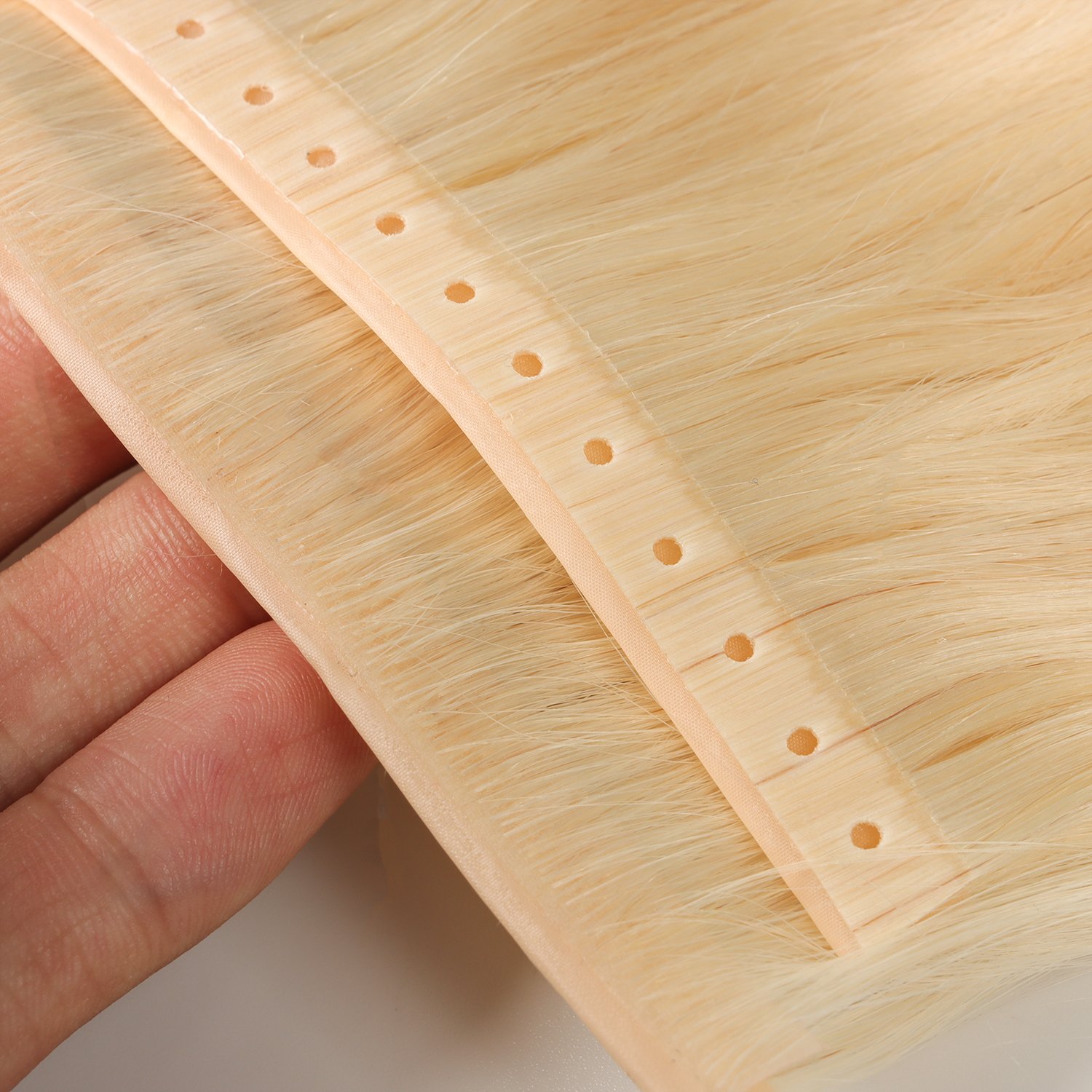 New Trend 12A Human Hair Extensions Invisible Hole Weft Hair Extension Double Drawn XO Invisible Weft