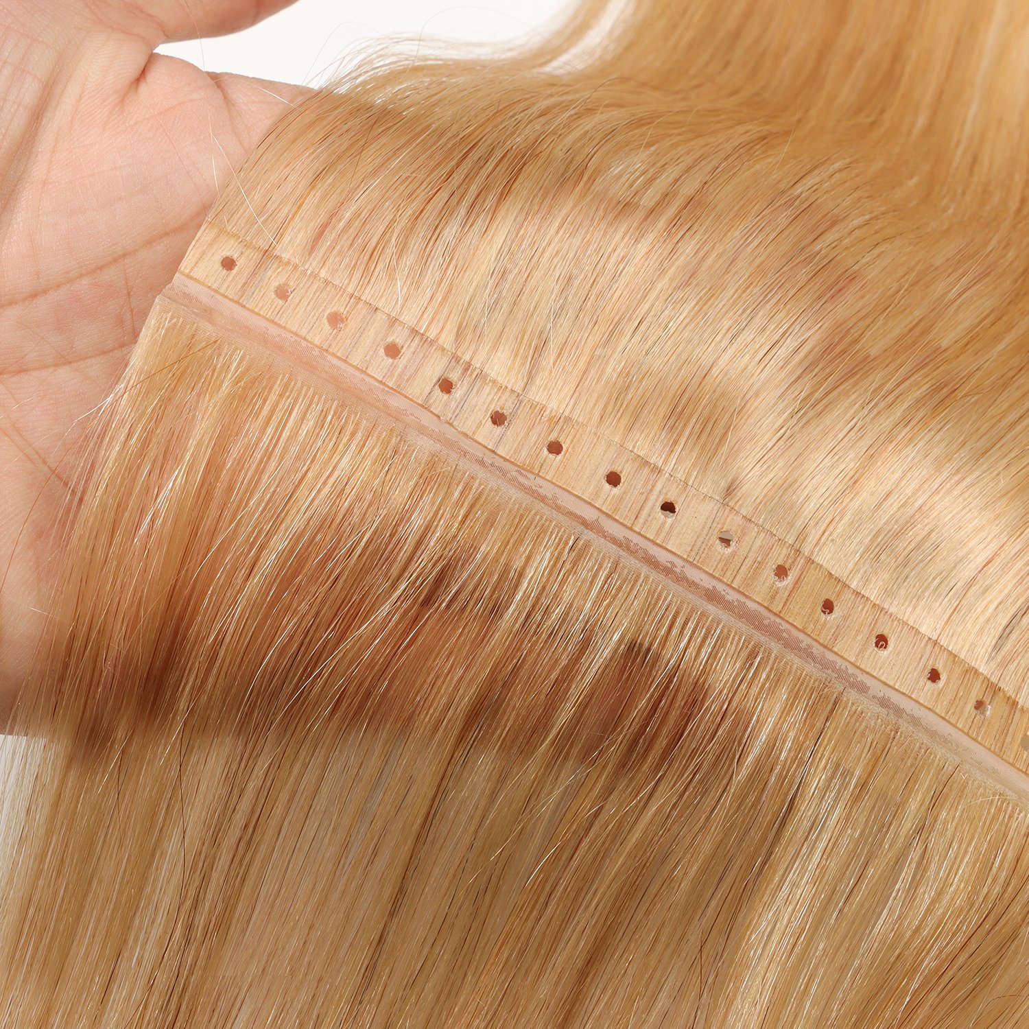 New Trend 12A Human Hair Extensions Invisible Hole Weft Hair Extension Double Drawn XO Invisible Weft