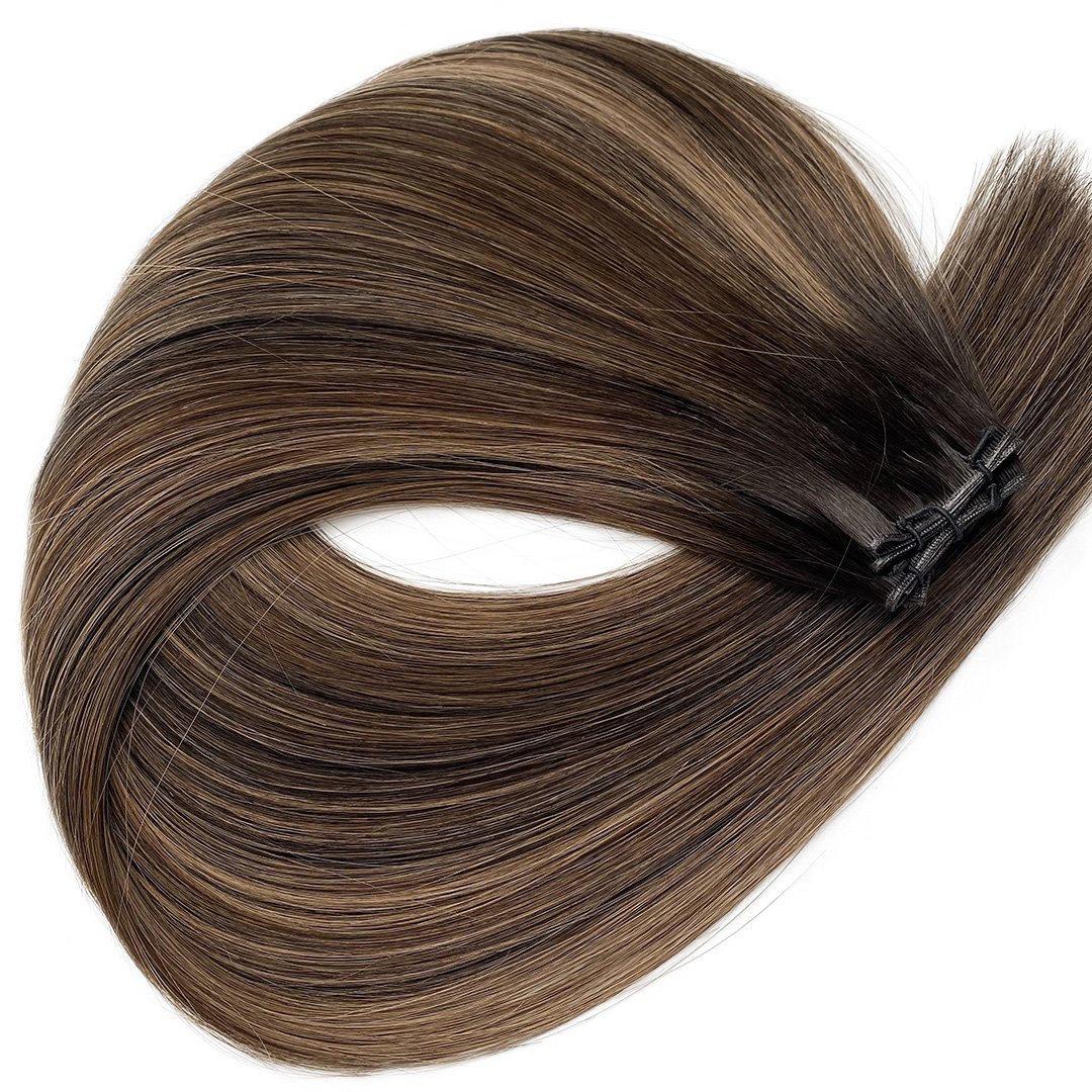 Salon Quality Balayage Color Virgin Cuticle Russian Genius Weft Human Hair Extension