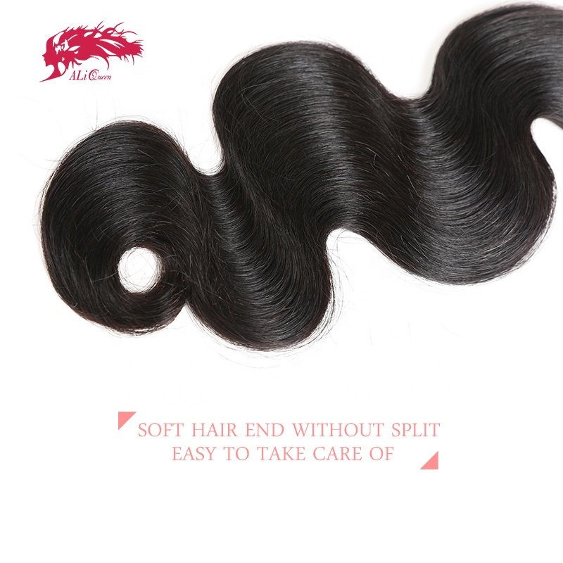 Ali Queen Hair Body Wave Weave Bundles 8"-30" Remy Virgin Hair Natural Color 100% Human Hair Extension