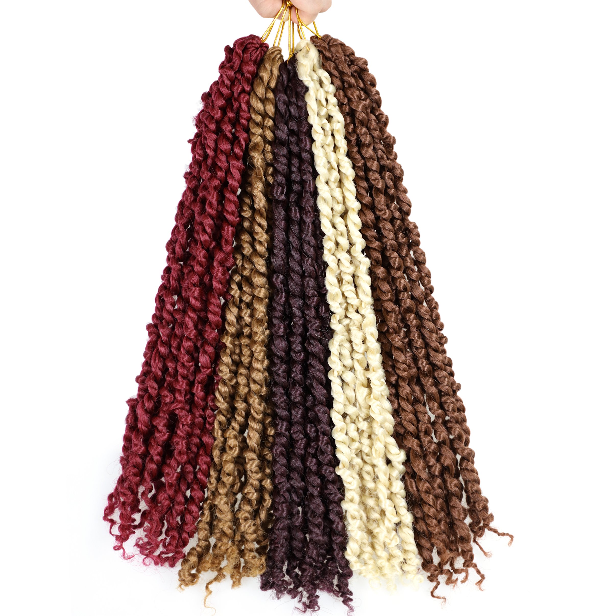 Factory Price 18inch Pre passion water wave braiding hair Synthetic pre-twisted twist For Distressed Passion Twist Crochet Hair