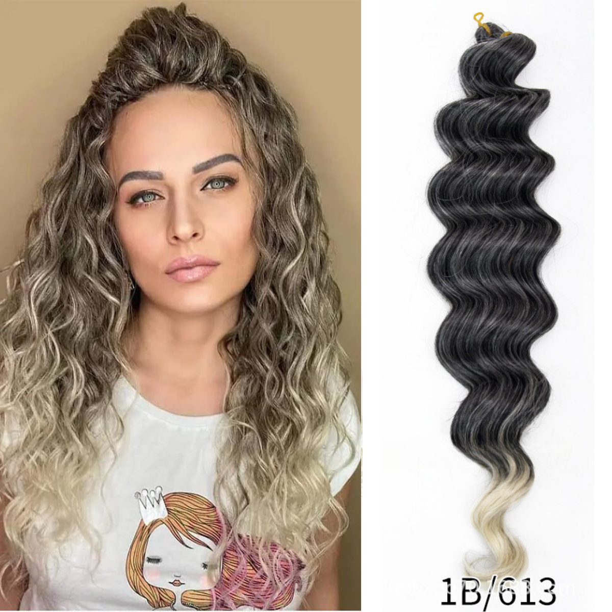 Mengtong Long synthetic braiding hair Box Braids Synthetic Water Wave Braiding Hair for Women