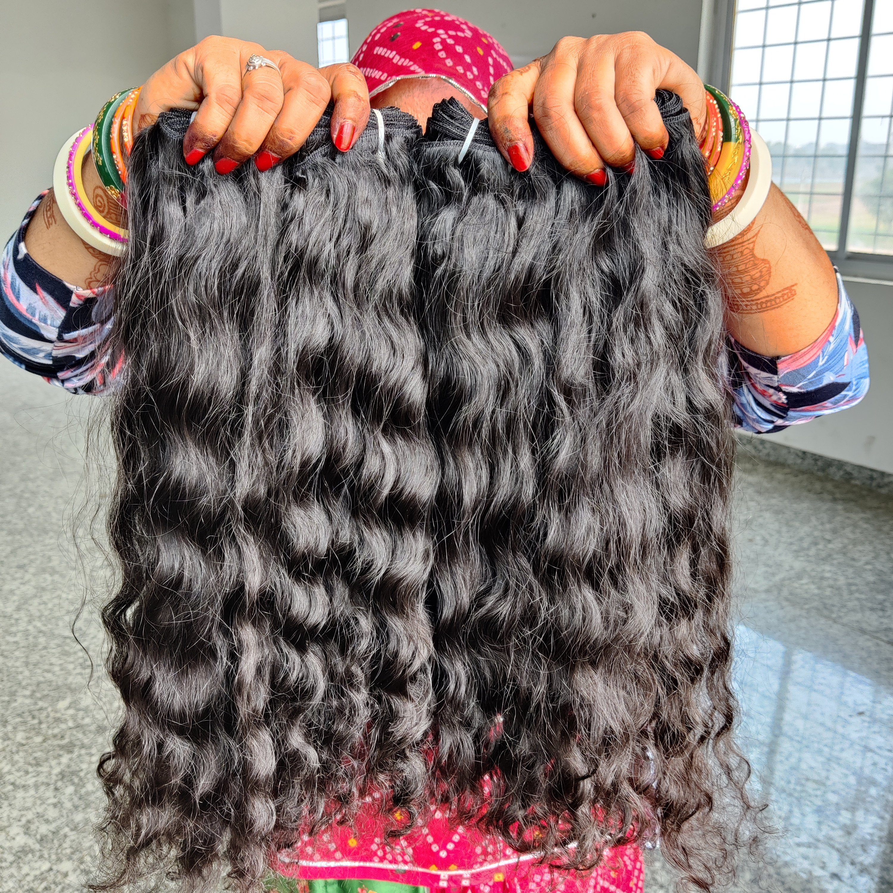 100% Natural quality human hair extensions unprocessed bundle cuticle aligned raw virgin indian temple human hair