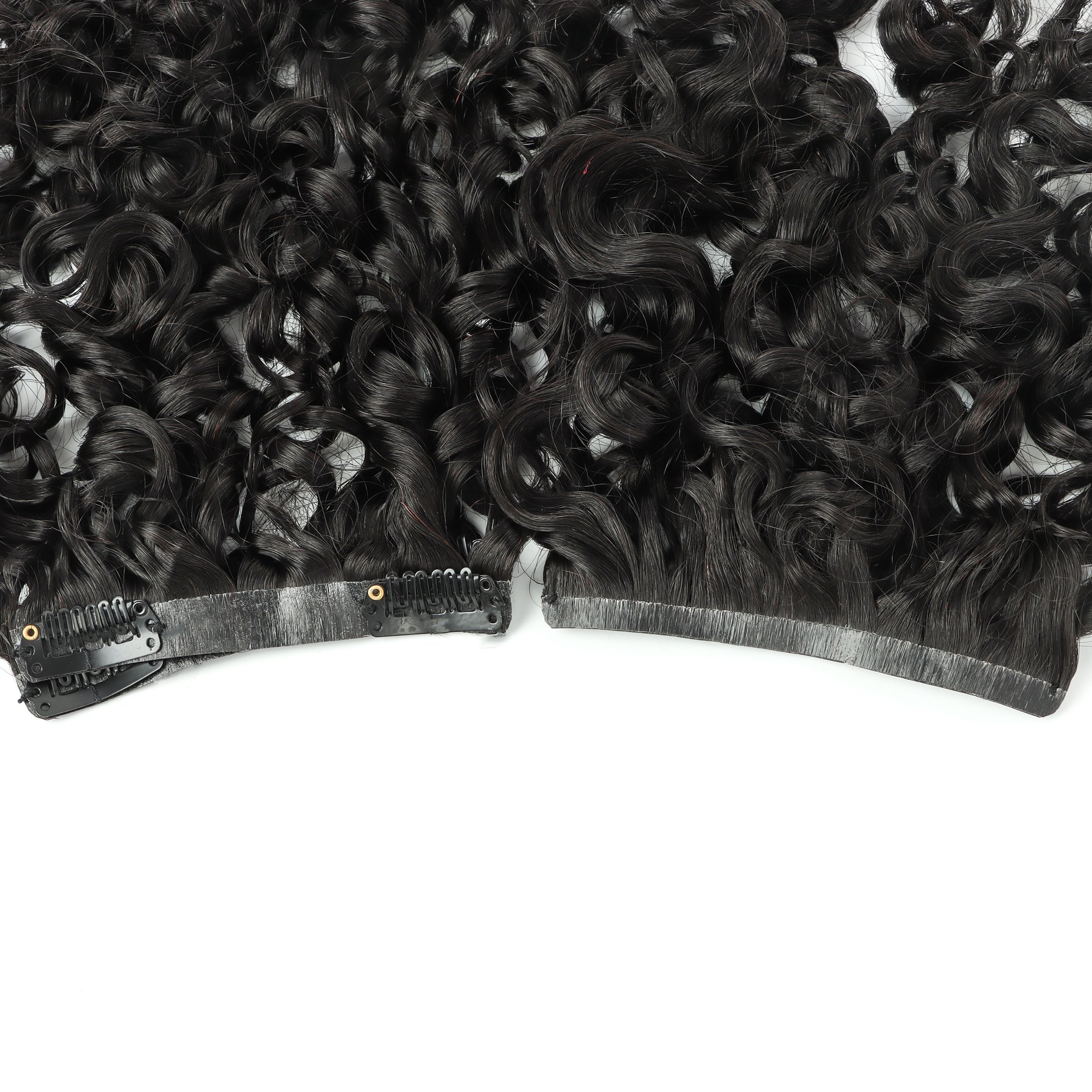 New Texture 120g 140g 160g Natural Virgin Human Hair Extension Clip Hair 4A 4B 4C Afro Kinky Curly Clip ins