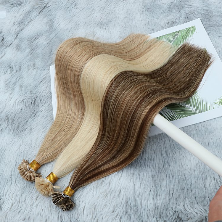 Top Quality 20 22 24 26 Inches Keratin Bonds Virgin Unprocessed Slavic Double Drawn Natural K Tip Russian Hair Extensions Sale