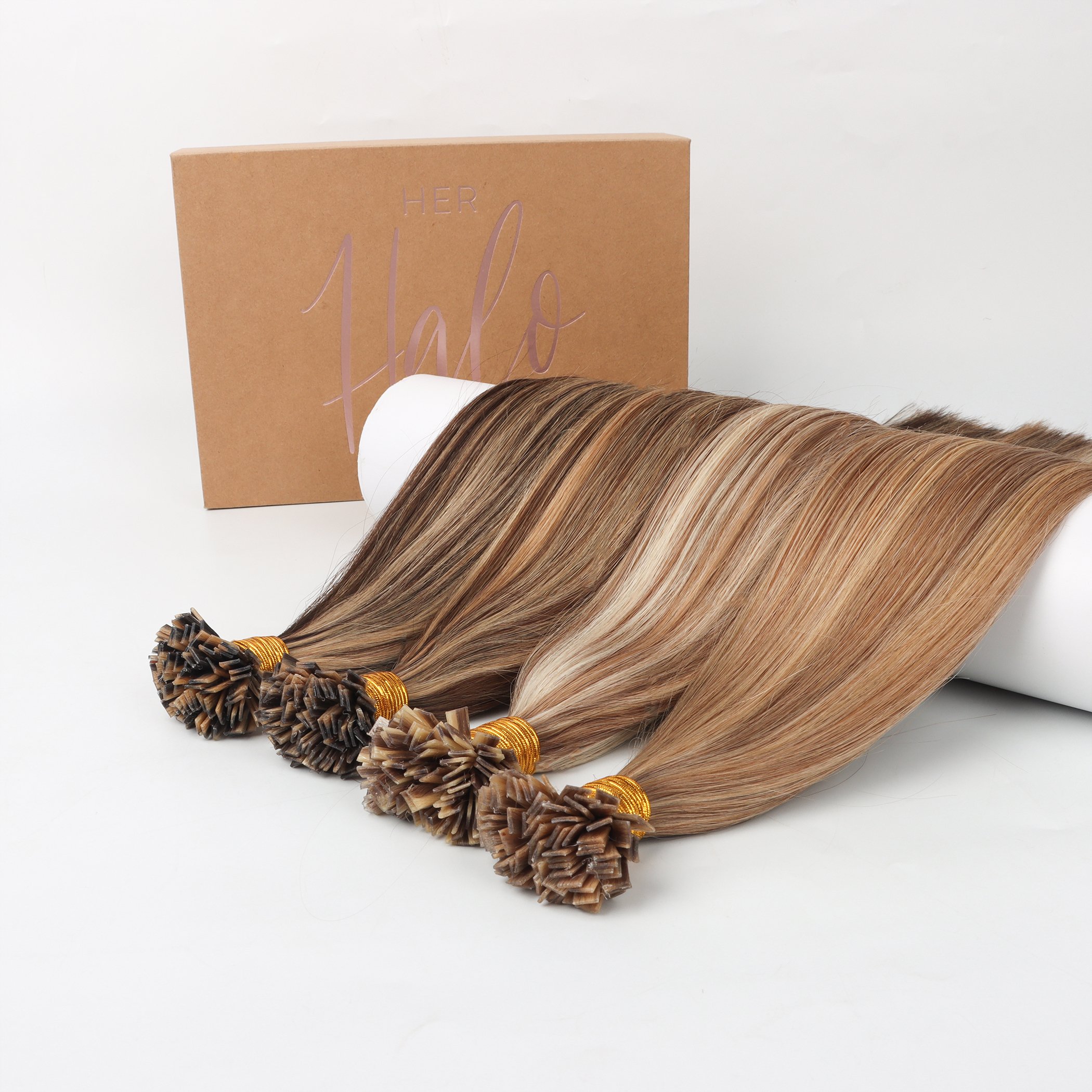 Top Quality 20 22 24 26 Inches Keratin Bonds Virgin Unprocessed Slavic Double Drawn Natural K Tip Russian Hair Extensions Sale
