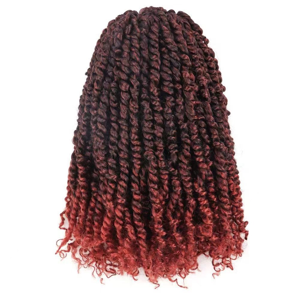 Short Passion Twist Crochet Hair black Pre twisted Passion Twist Crochet Braids Hair Pre Looped Crochet Hair For Women