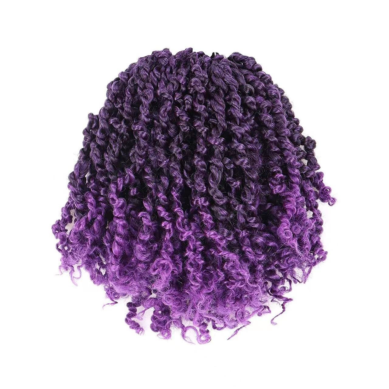 Short Passion Twist Crochet Hair black Pre twisted Passion Twist Crochet Braids Hair Pre Looped Crochet Hair For Women