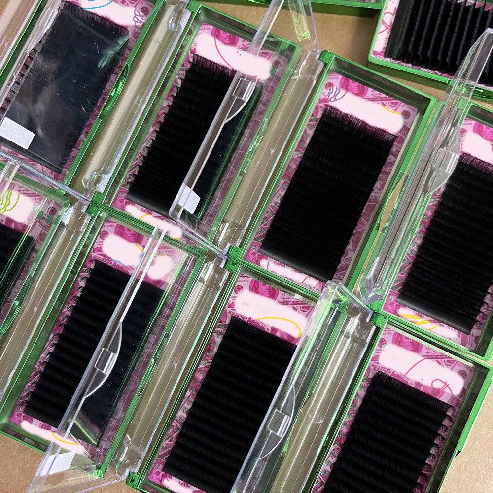 private label .03 .05 Premium Cashmere Lash Extension Supplies Individual volume lash trays dark matte mink eyelash extension