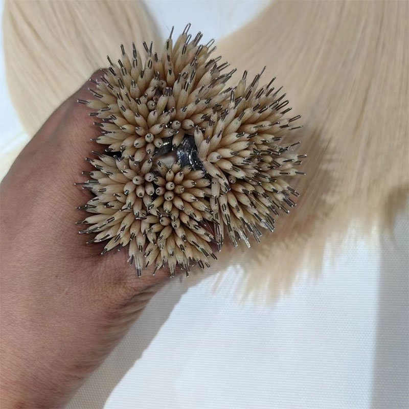 Wholesale 12a Grad Virgin 100 Human Hair Double Drawn injected Nano ring hair extensions Natural Remy tape hair extension
