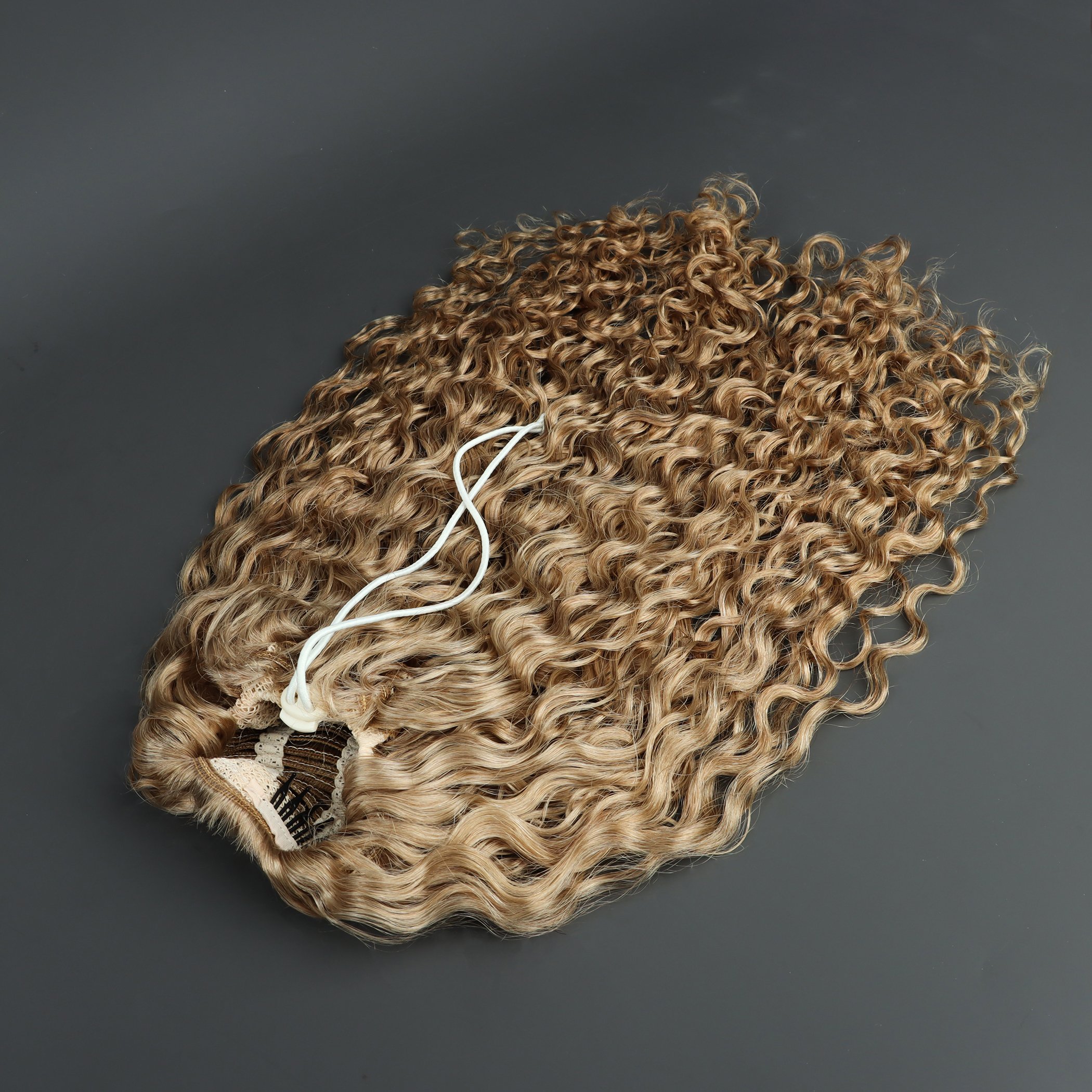 Wholesale Raw Curly Human Hair Cuticles Aligned Ponytail Indian Hair Clip Drawstring Ponytail Hair Extensions