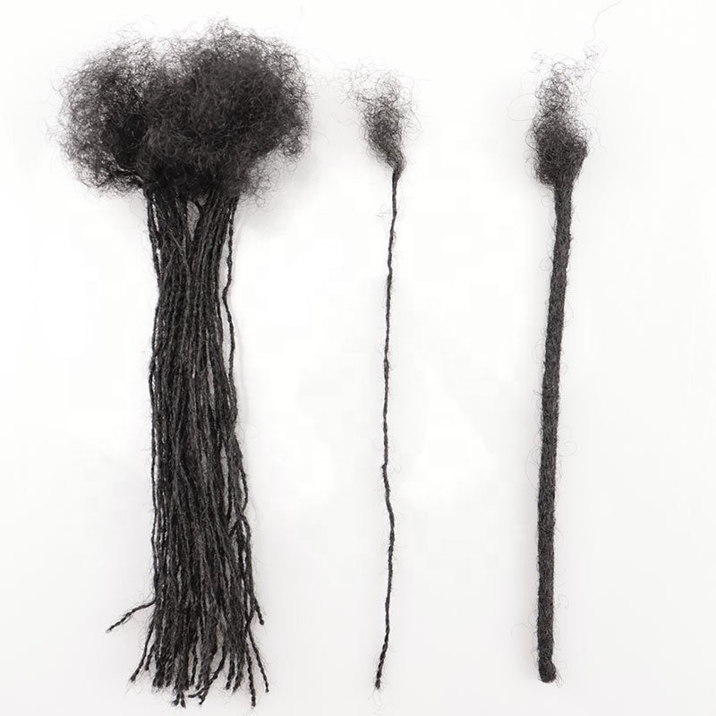 Jiffyhair Soft Human Hair Extension Sister Locs 0.1cm Afro Kinky Dreadlocks For Woman Micro Locs