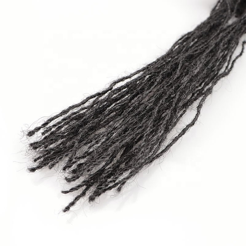 Jiffyhair Soft Human Hair Extension Sister Locs 0.1cm Afro Kinky Dreadlocks For Woman Micro Locs