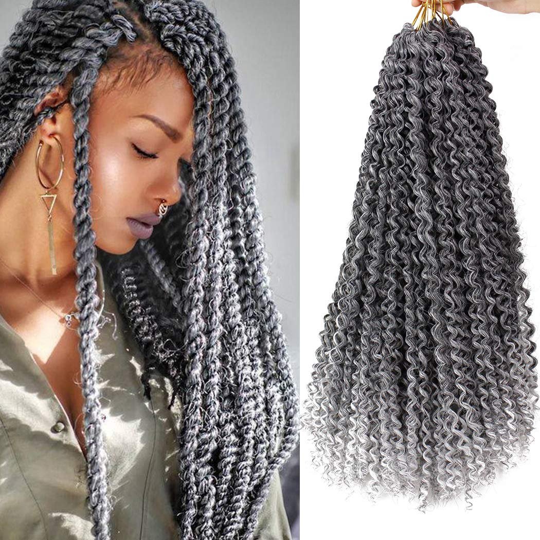 18inch Passion Twist Water Wave Hair ombre color 22strands Crochet Hair Extensions Synthetic Braiding Hair spring twist