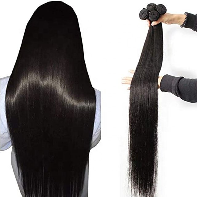 High Quality Thin Straight Flat Hair Weft Extensions natural color Remi Double Wefted Machine Human Hair Extensions