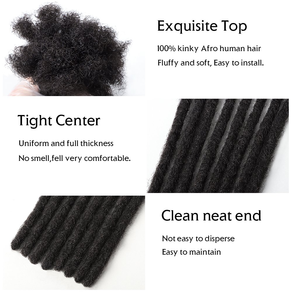 Vastdreads cabello humano man dread human locks afro kinky human hair dreadlocks extension