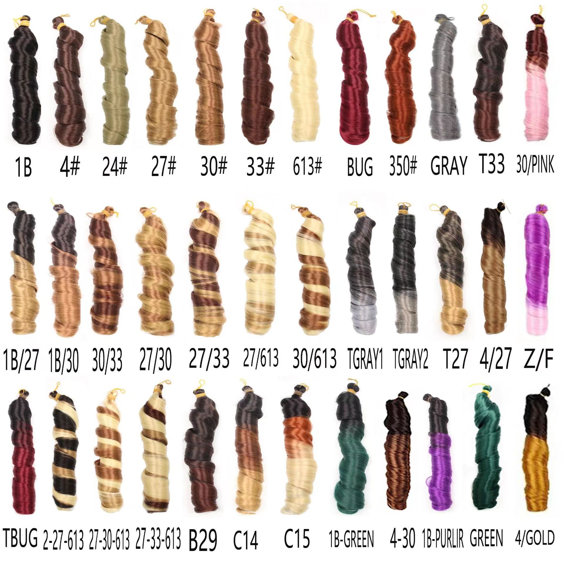 Pony Style 24 30Inch Blonde Silky Loose Wave Spiral Attachment Spanish French Curl Braiding Hair Extensions