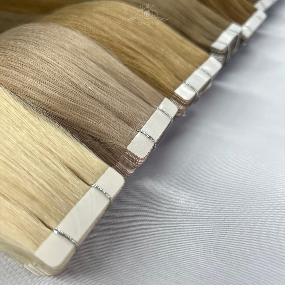 Russian Tape Factory Hair Vendors Suppliers Extensiones Cabello Humano Natural Cuticle Aligned Raw Virgin Human Hair Extensions