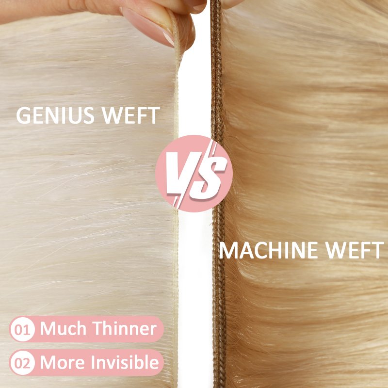 new hand tied weft hair extension 100% remy hair virgin russian blonde seamless pu skin double drawn genius weft hair extensions
