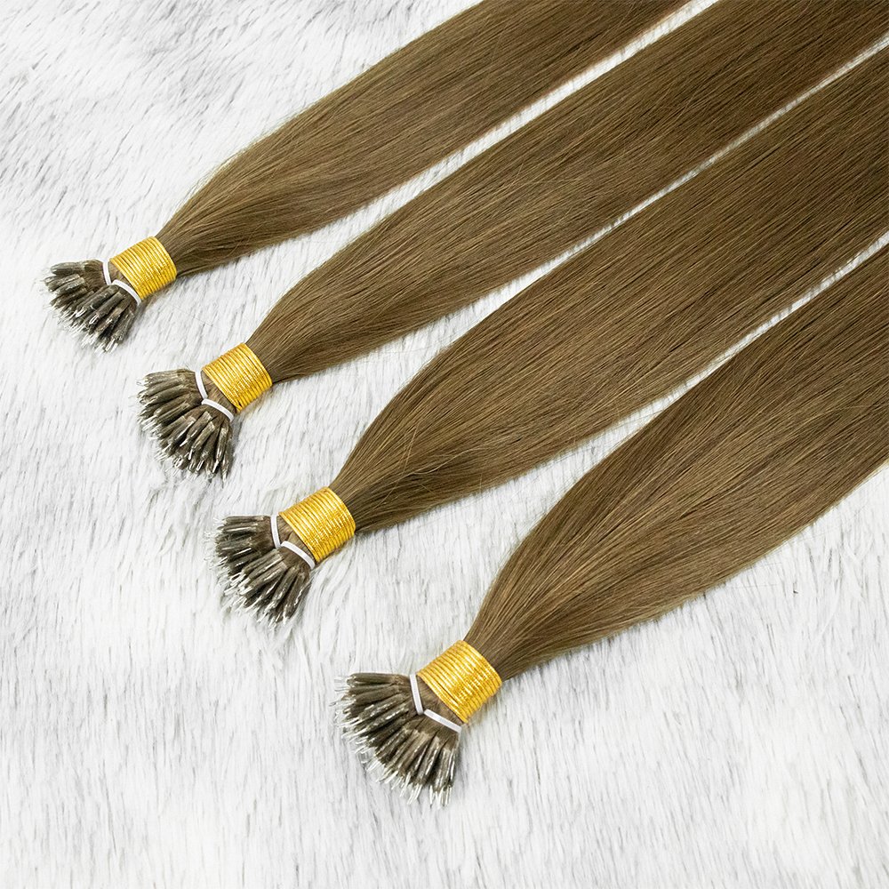 Wholesale 100% European Human Cuticle Aligned #2 #4 #18 #27 Double Drawn Remy Human Hair Extension For Rano Ring