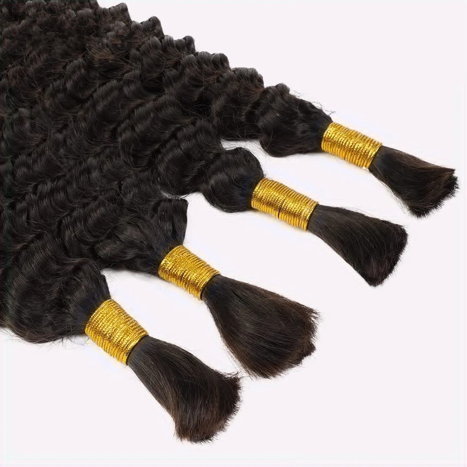 100% Human Hair Braiding Hair Bulk Bundles Hair For Braiding No Weft 100 Grams Per Bundle