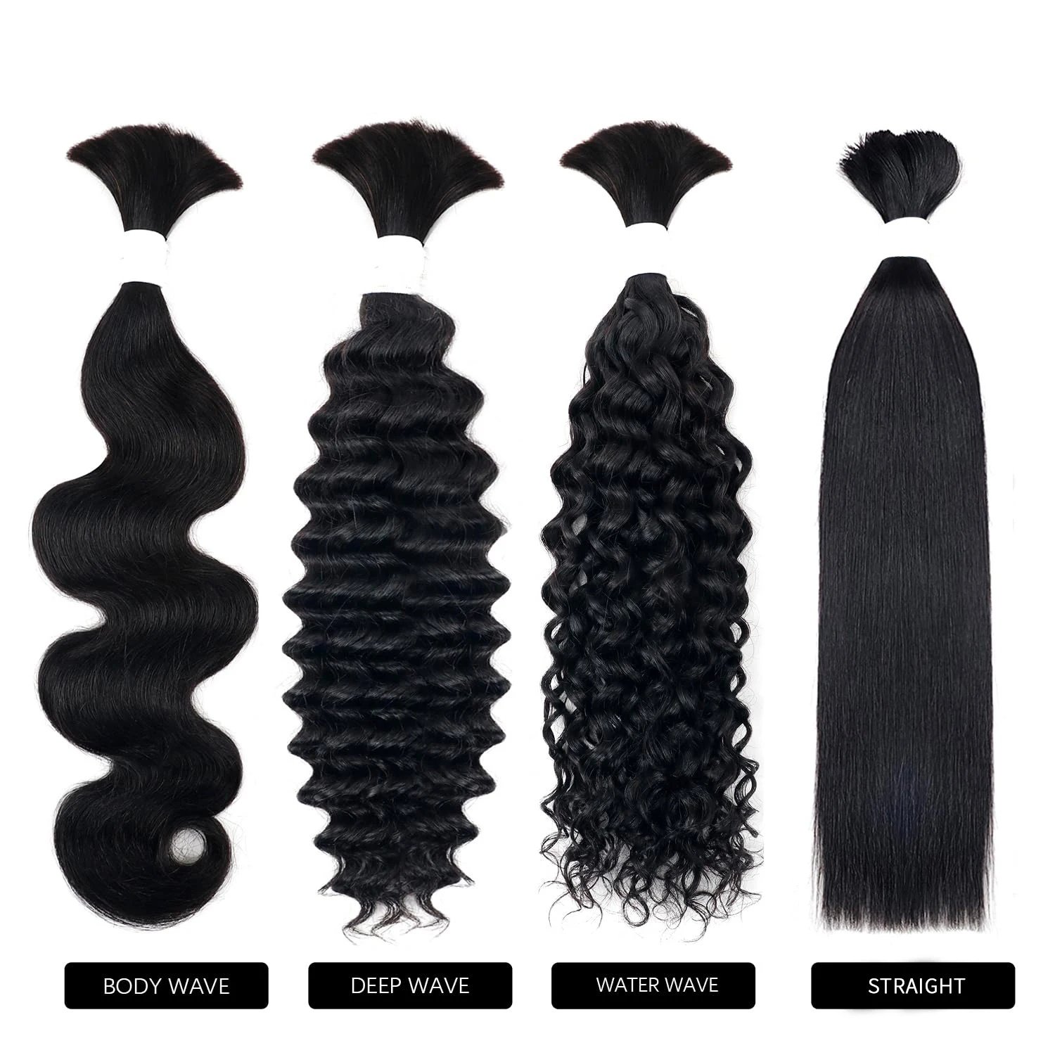 100% Human Hair Braiding Hair Bulk Bundles Hair For Braiding No Weft 100 Grams Per Bundle