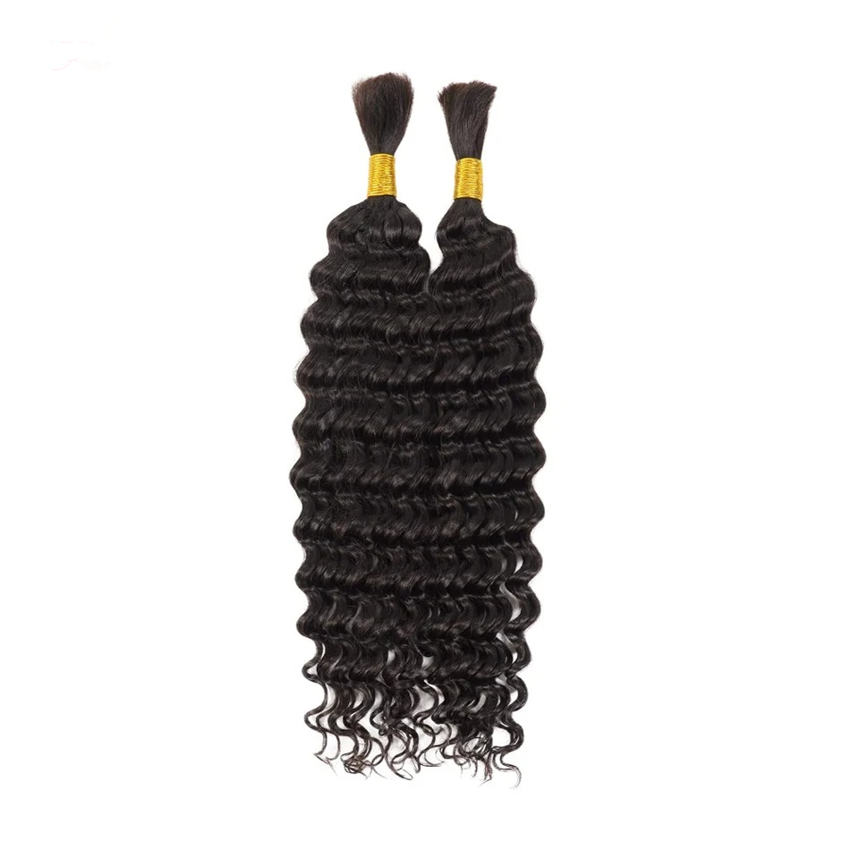 100% Human Hair Braiding Hair Bulk Bundles Hair For Braiding No Weft 100 Grams Per Bundle