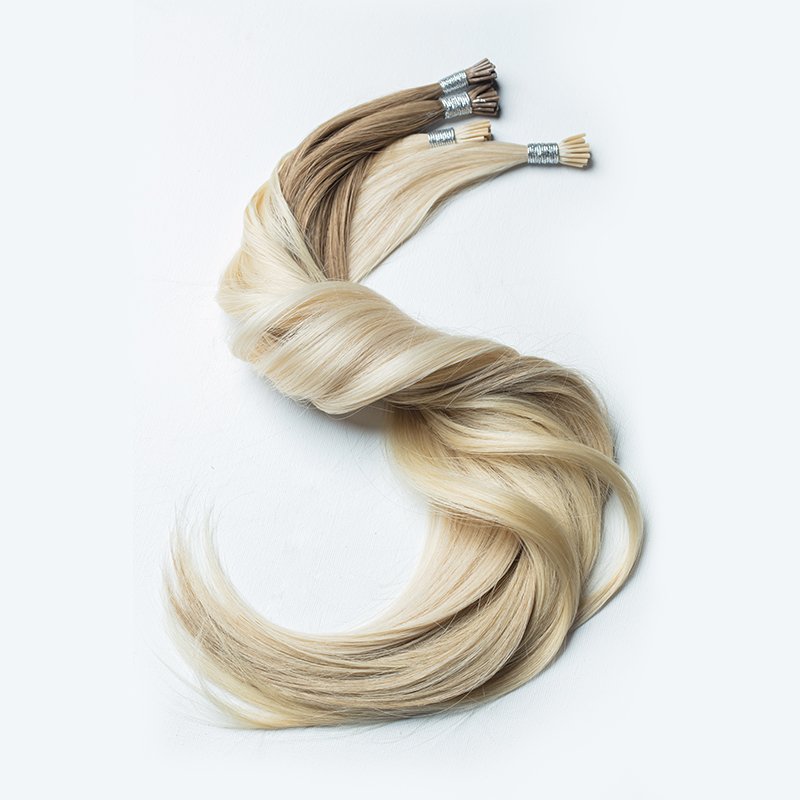 Italy strong glue Pre-Bonded I Tip Hair Extensions Stick Tip Cold Hair 100% Virgin Cuticle Remy Keratin Human Hair extensions