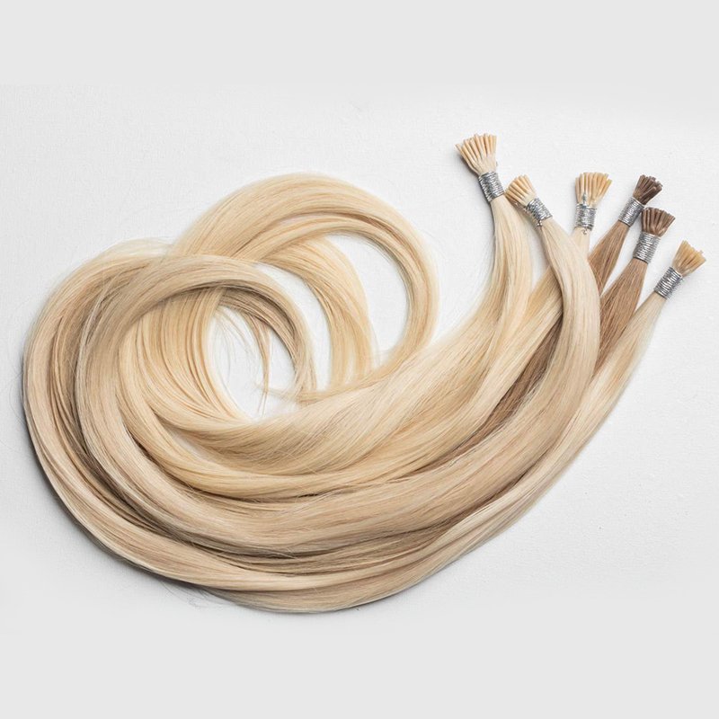 Italy strong glue Pre-Bonded I Tip Hair Extensions Stick Tip Cold Hair 100% Virgin Cuticle Remy Keratin Human Hair extensions