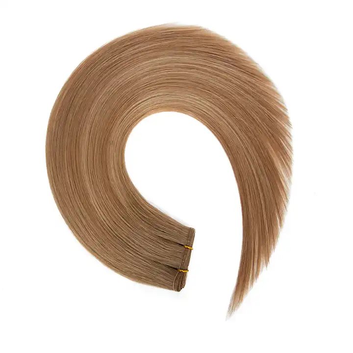 Wholesale New Flat Genius Cuticle Aligned Remy Hand Tied Weft Hair Extension Rooted Double Drawn Seamless Chinese Hair 2 Packs
